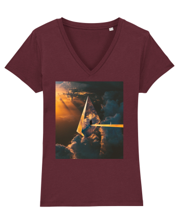 Astronaut Leaving Earth Burgundy