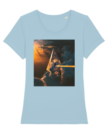 Astronaut Leaving Earth Sky Blue
