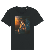 Astronaut Leaving Earth Tricou mânecă scurtă Unisex Rocker