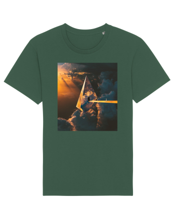 Astronaut Leaving Earth Bottle Green