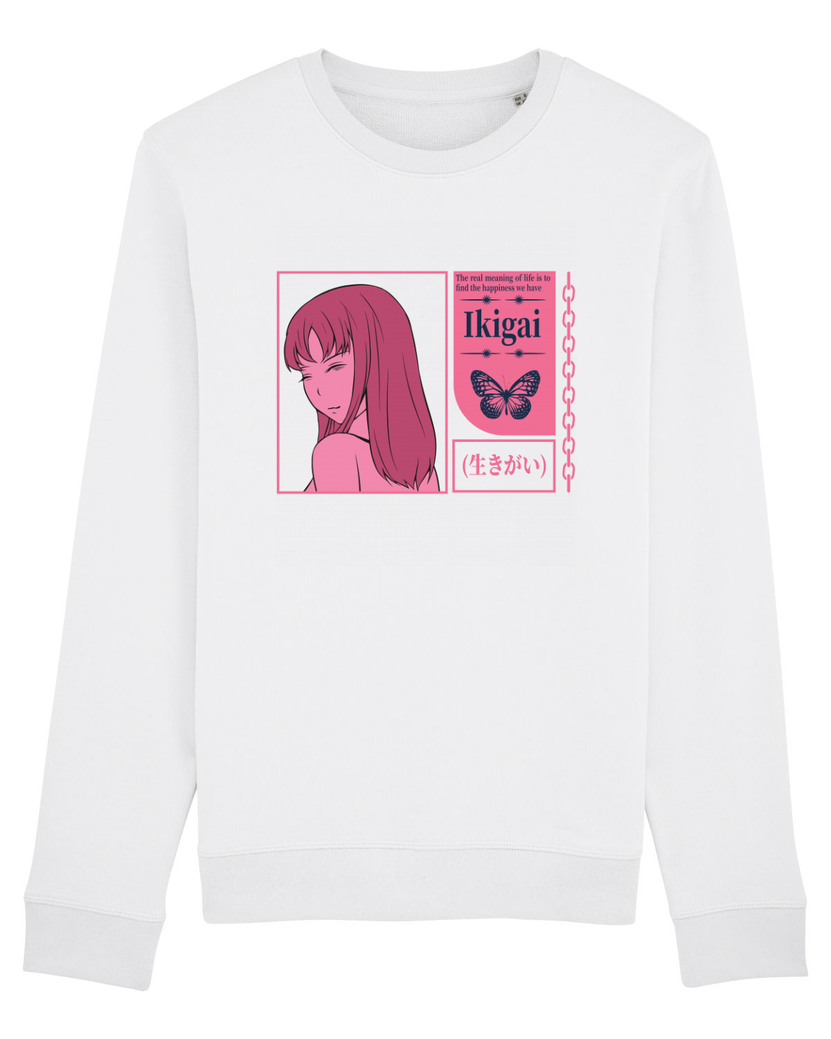 Bluză mânecă lungă Unisex Rise White