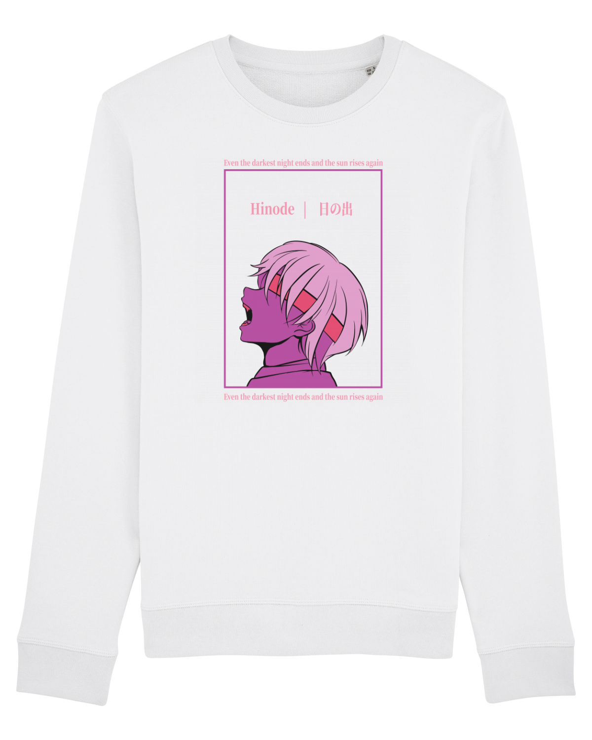 Bluză mânecă lungă Unisex Rise White