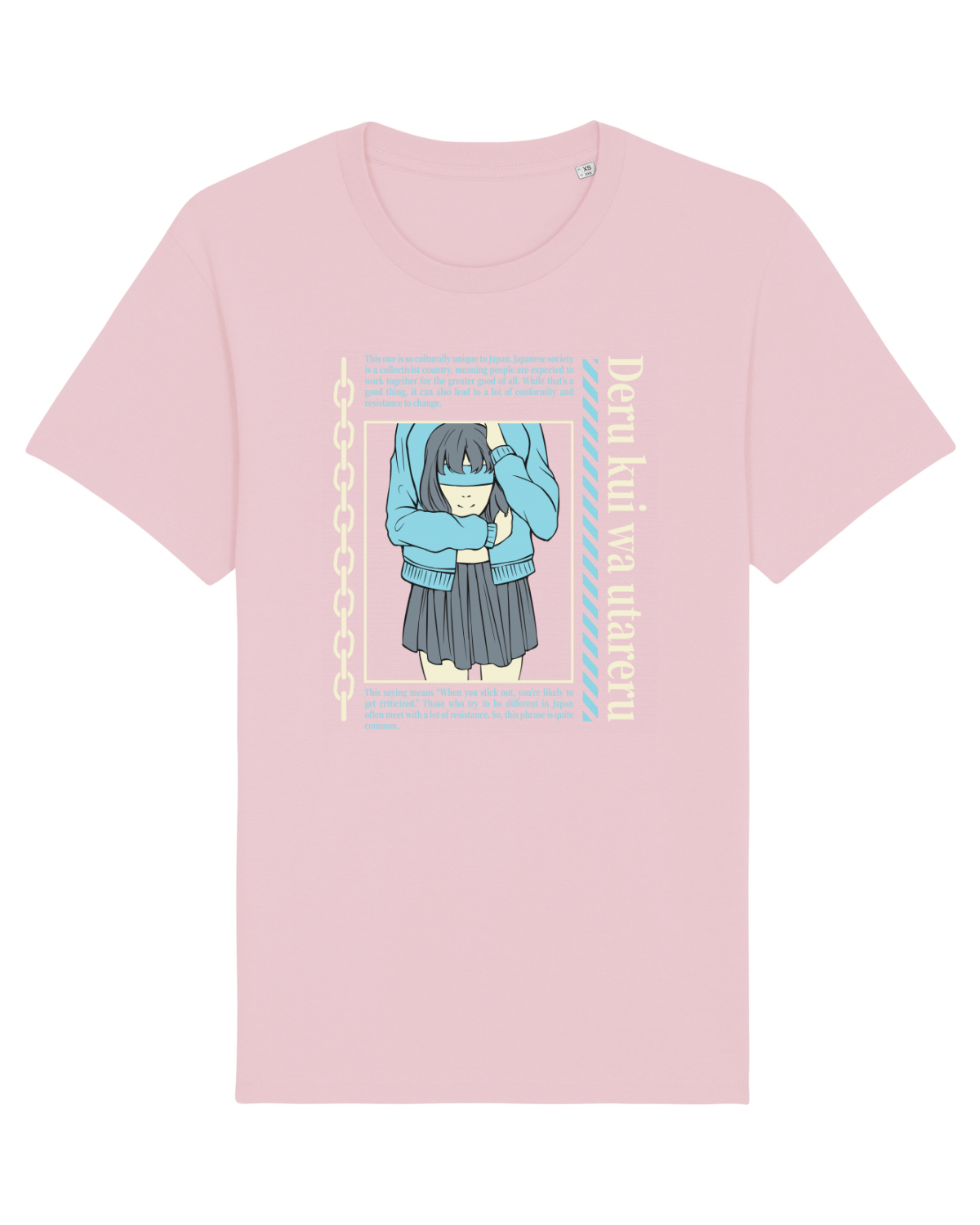 Tricou mânecă scurtă Unisex Rocker Cotton Pink
