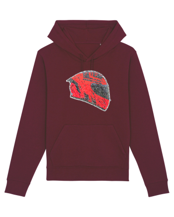 Motorcycle helmet Burgundy