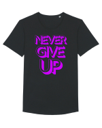 Never Give Up Tricou mânecă scurtă guler larg Bărbat Skater