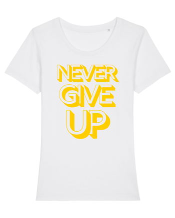 Never Give Up White