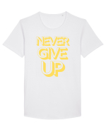 Never Give Up Tricou mânecă scurtă guler larg Bărbat Skater
