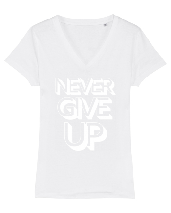 Never Give Up White