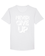Never Give Up Tricou mânecă scurtă guler larg Bărbat Skater