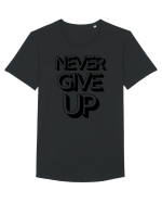 Never Give Up Tricou mânecă scurtă guler larg Bărbat Skater