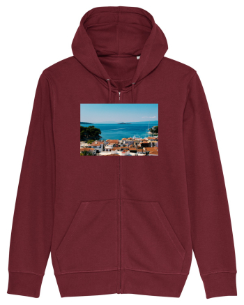 Greece Seaside Burgundy