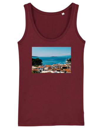 Greece Seaside Burgundy