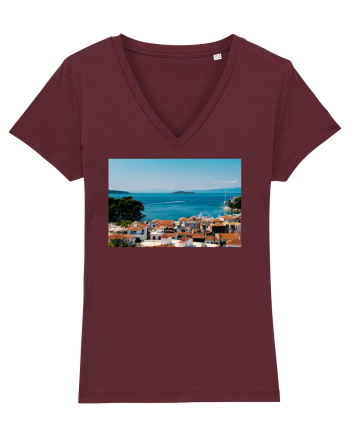 Greece Seaside Burgundy