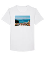 Greece Seaside Tricou mânecă scurtă guler larg Bărbat Skater