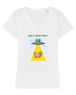 Când o zbura porcu' II Tricou mânecă scurtă guler V Damă Evoker