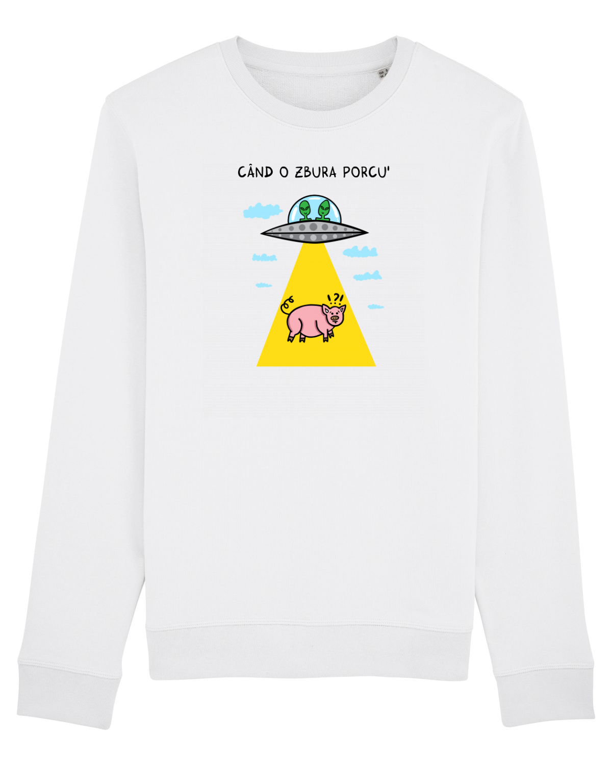 Bluză mânecă lungă Unisex Rise White