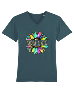Mom Life Tricou mânecă scurtă guler V Bărbat Presenter