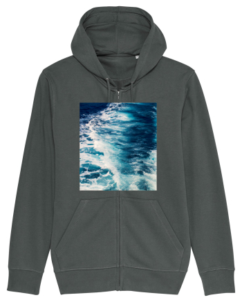 Deep Blue Waves Anthracite