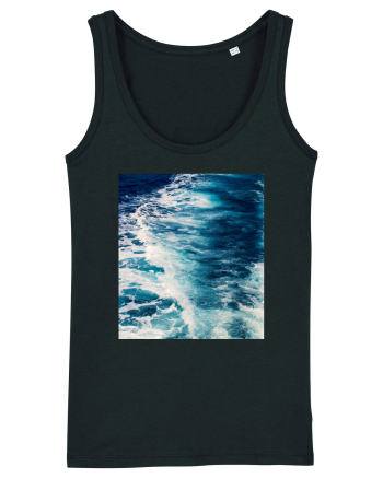 Deep Blue Waves Black