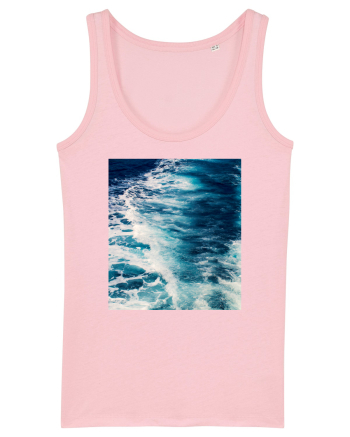 Deep Blue Waves Cotton Pink