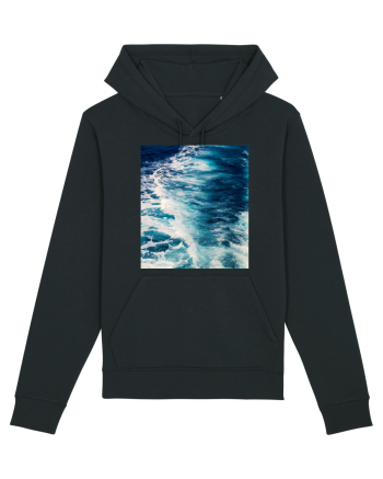 Deep Blue Waves Black