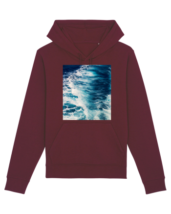 Deep Blue Waves Burgundy