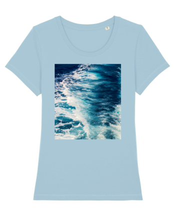 Deep Blue Waves Sky Blue