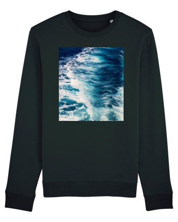 Deep Blue Waves Black