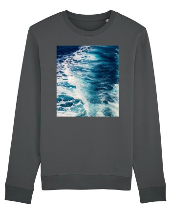 Deep Blue Waves Anthracite