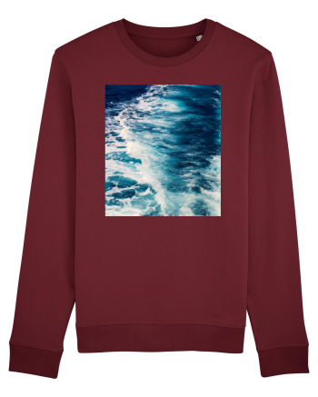 Deep Blue Waves Burgundy