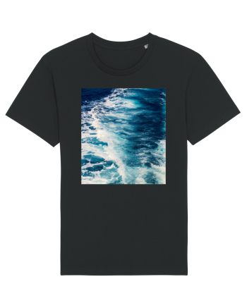 Deep Blue Waves Black