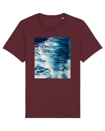 Deep Blue Waves Burgundy