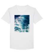 Deep Blue Waves Tricou mânecă scurtă guler larg Bărbat Skater
