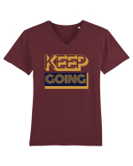 Keep Going Tricou mânecă scurtă guler V Bărbat Presenter