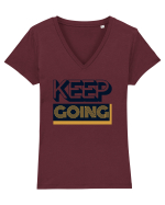 Keep Going Tricou mânecă scurtă guler V Damă Evoker