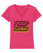 Keep Going Tricou mânecă scurtă guler V Damă Evoker