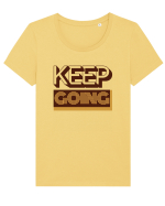 Keep Going Tricou mânecă scurtă guler larg fitted Damă Expresser