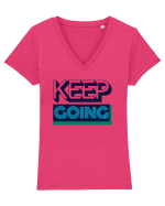 Keep Going Tricou mânecă scurtă guler V Damă Evoker