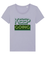 Keep Going Tricou mânecă scurtă guler larg fitted Damă Expresser