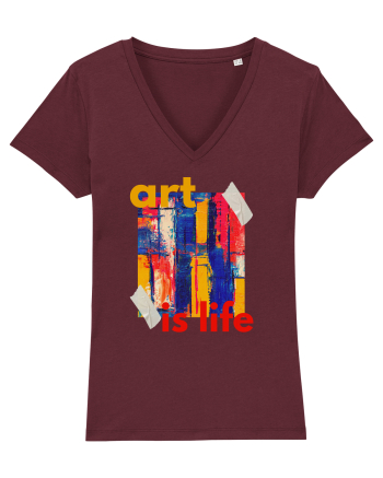 Art Is Life Burgundy
