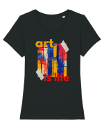 Art Is Life Tricou mânecă scurtă guler larg fitted Damă Expresser