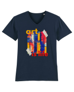 Art Is Life Tricou mânecă scurtă guler V Bărbat Presenter