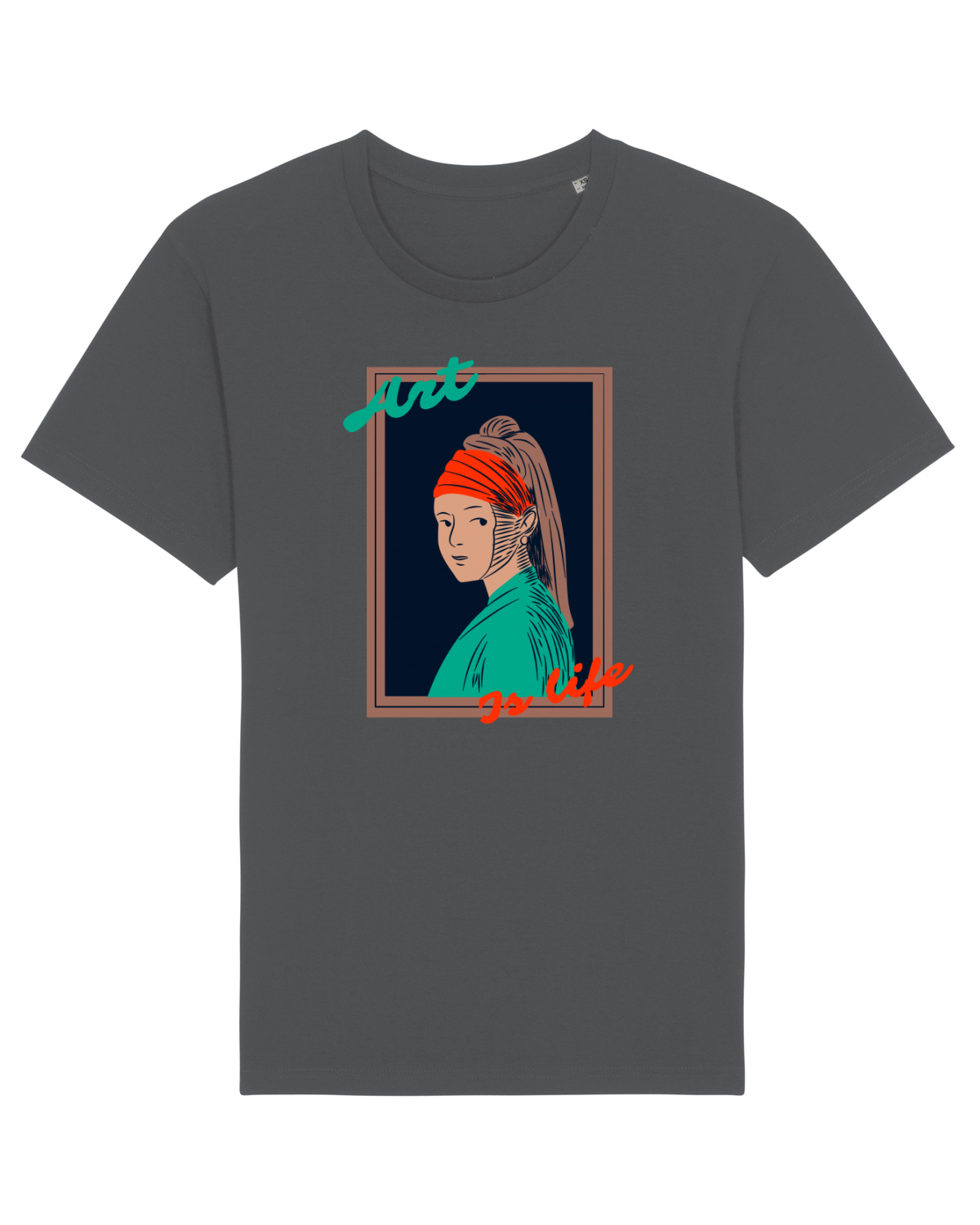 Tricou mânecă scurtă Unisex Rocker Anthracite