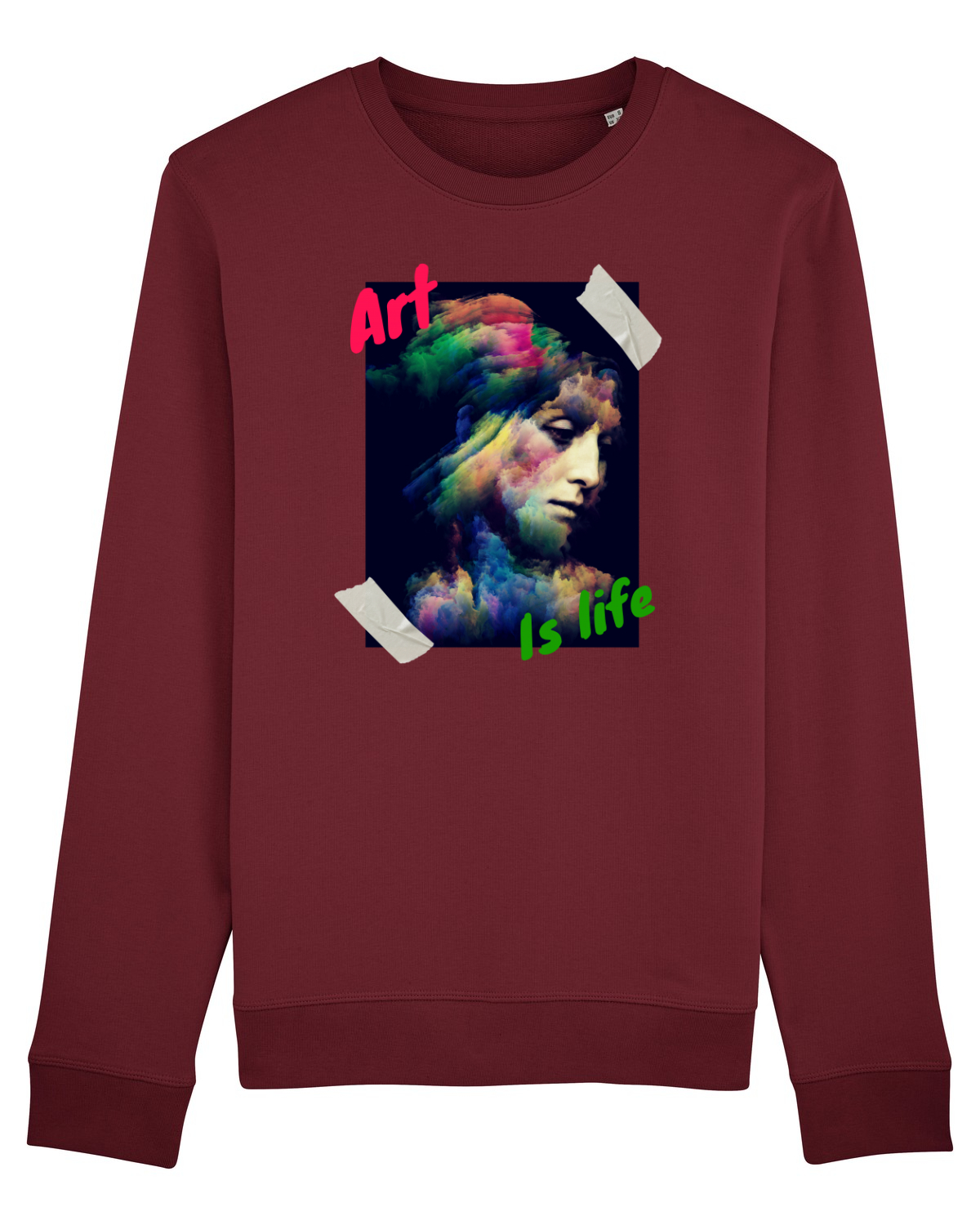 Bluză mânecă lungă Unisex Rise Burgundy
