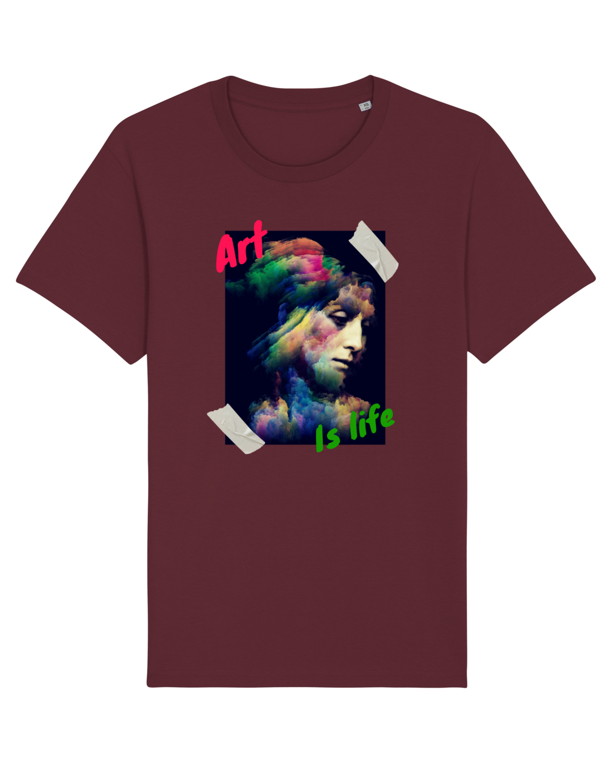 Tricou mânecă scurtă Unisex Rocker Burgundy