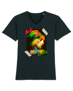 Art Is Life Tricou mânecă scurtă guler V Bărbat Presenter