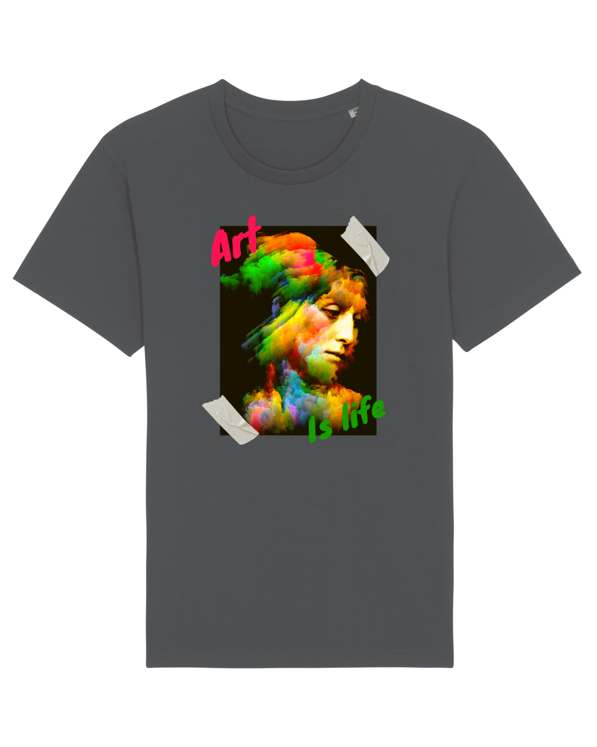 Tricou mânecă scurtă Unisex Rocker Anthracite
