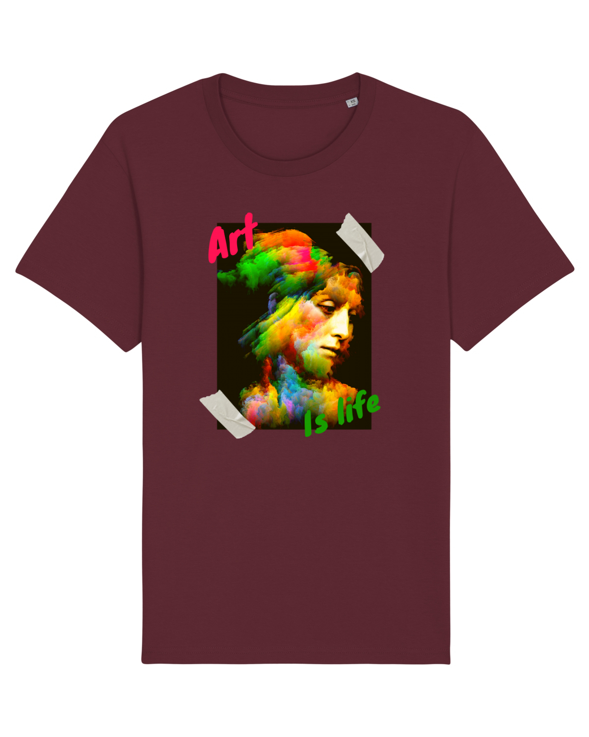 Tricou mânecă scurtă Unisex Rocker Burgundy
