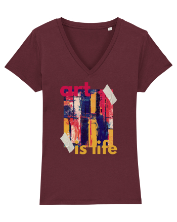 Art Is Life Burgundy