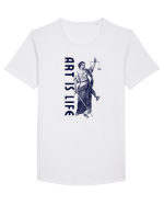 Art Is Life Tricou mânecă scurtă guler larg Bărbat Skater